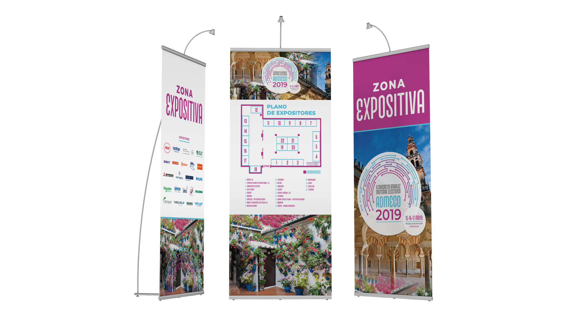 Hurra_roll-up_admeco Diseño de imagen para congreso de Sanidad Animal